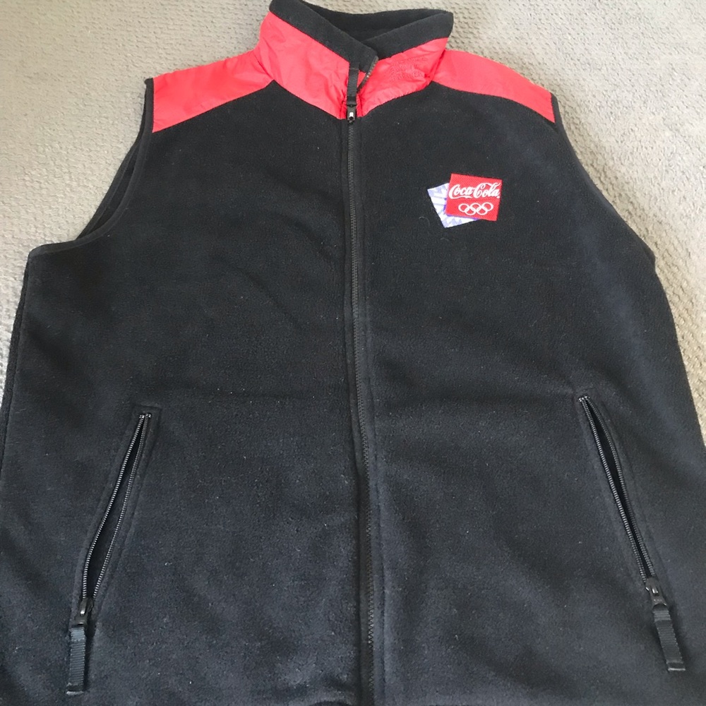 Vintage Coca Cola 2002 Olympic fleece vest